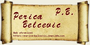 Perica Belčević vizit kartica